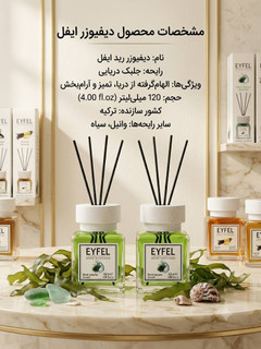 خوشبو کننده ایفل شیشه لهستان رایحه جلبک یا سوید